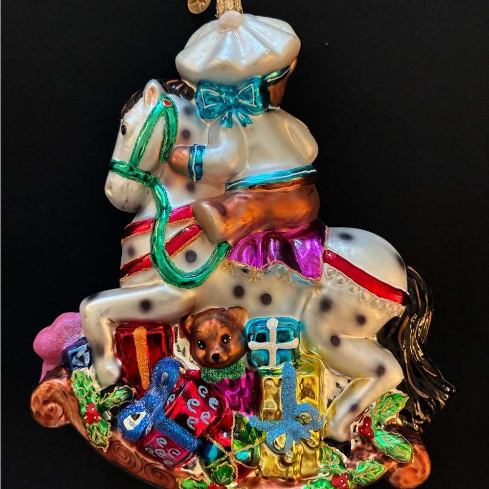 Radko Touring Teddy Horse Ornament - Picture 3 of 7